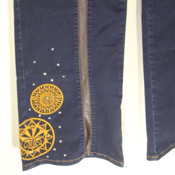 Tara's Elegance Denim - Tara's Elegance- Decorative ,denim Jean, size12. tags,new with tag